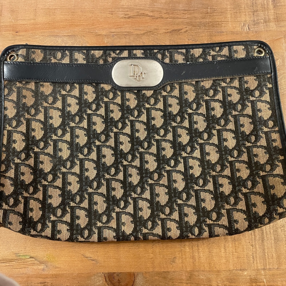 Vintage Dior Navy Blue Pouch